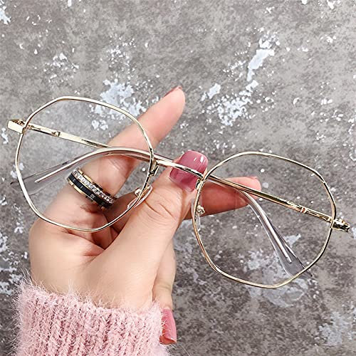 KDOQ Lesebrille, Trendige Katzenaugen-Anti-Blaulicht-Lesebrille für Frauen, große Brillenlegierungsrahmen, übergroße Computerbrille, für Büro (Color : Rose Gold Glasses, Size : +250)
