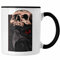 Trendation - Coole Tasse Raben Totenkopf Geschenk Death Metal Punk Rock (Schwarz)
