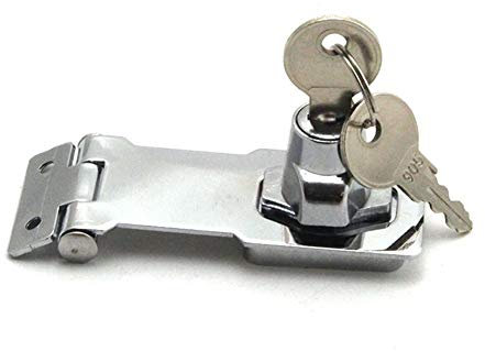 LAErper Heavy Duty Safety Door Clasp Gate Lock Latch, Padlock Hasp Staple With Knob Locking Stainless Steel Shed Door Bolt Latch/Rostfreier Stahl/2,5 Zoll