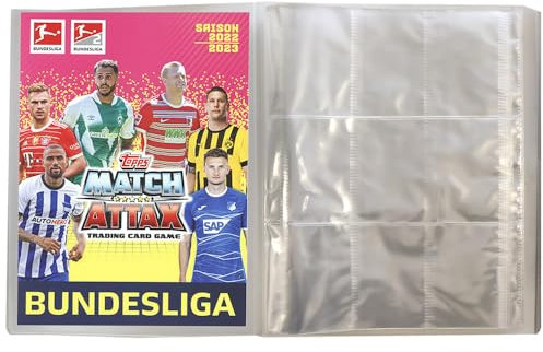 collect-it.de MY HOME OF CARDS + TOYS Exklusive Aufbewahrungshüllen im Bundle mit Topps Match Attax 2022/23-1 Leere Sammelmappe
