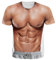 RAISEVERN Tee Shirt Abdominaux Homme T Shirt Abdos Femmes 3D Drôle Muscle Imprimer Humour T-Shirt À Manches Courtes Marrant Chic Moche Fête Cadeau Vêtements, XL