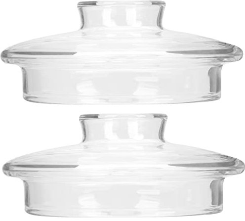 Cabilock 2pcs Water Pitcher Lid Replacement Teapot Covers Household Tea Stopper Pitcher Cover Glass Tea Kettle Accessories