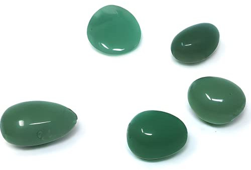 Piedra Verde Natural Aventurina Pulida - Set de 5 piedras naturales, equilibra tu energía vital