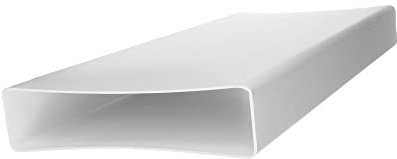 Vent Systems 220x55mm 1.5m Lang Flachkanal Rechteckiger Rohrverbinder für die Rohrverbindung, Abluftkanal oder Zuluftkanal. Lüftungssystem, Heizen, Kühlen. 220 x 55 mm - 150 cm