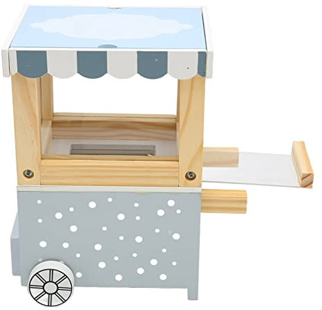 Wooden Popcorn Machine Toy, Mini Popcorn Machine Wood Material Educational Hard Texture for Decorations