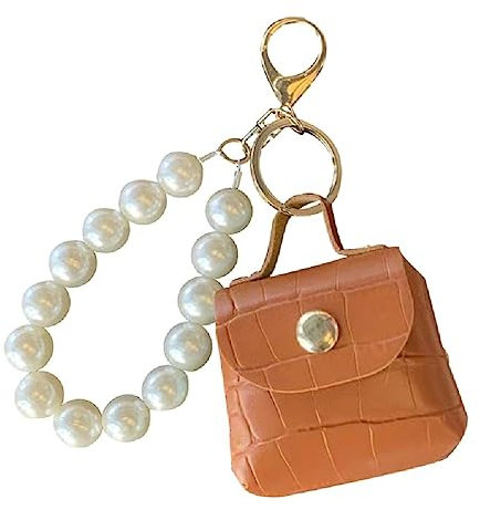Eleganter Perlen Taschenanhänger Schlüsselanhänger Dekoration Handgefertigt Kopfhörer Aufbewahrung Zubehör Schlüssel Schmuck Mini Ledertaschen Mini Perlen Taschenanhänger