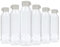 Plastic Water Bottles 6 Pack 900ml Juice Bottles Reusable Smoothie Drink Bottles W/Lids Fridge Door Storage Beverage Table Water Serving Bottle Screw Cap Outdoor Sports Gym Transparent (White-Diamond)