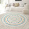 Bylphy Bohemian Dekorative Teppich mit Quasten 120cm Baumwolle Handgemachte Weben Teppich Waschbare Mandala Runder Teppich Baumwollteppich for Wohnzimmer Kinderzimmer Schlafzimmer Teetisch