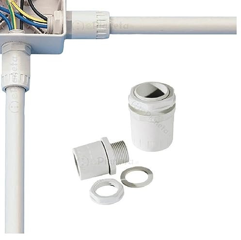 6PZ RACCORDO TUBO RIGIDO SCATOLA passo metrico tenuta stagna Ø 25 mm IP65 in PVC grigio collegamento cassetta