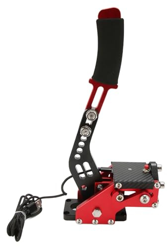 64 Bit USB Handbrake with Clamp for PC ONE, Series S X,Sim Racing Games G25 G27 G29 T500 G920 Dirt Rally with Handle Grip (red)