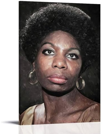 INEOUT Nina Simone Poster, Sänger, Songwriter, Musiker, Poster, dekoratives Gemälde, Leinwand, Wandposter und Kunstdruck, modernes Familienschlafzimmer-Dekor-Poster, 30 x 45 cm