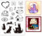 INFUNLY Haustier Transparent Briefmarken Katze Pfote Drucken Silikon Briefmarken Zum Karte Herstellung 6.3x4.3 Hund Knochen Gummi Stempel Herz Silikon Briefmarken Zwinger Transparent Briefmarken