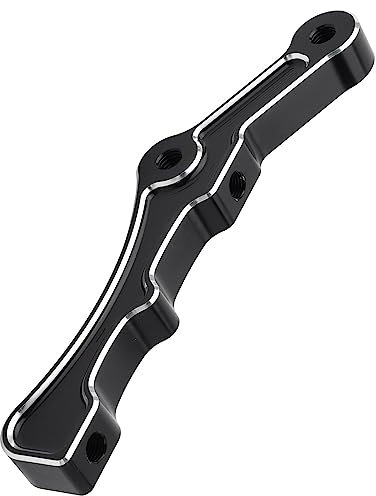 KACEPAR Supporto per pinza freno anteriore radiale, alluminio nero, cromato, nero e cromato, clip di montaggio anteriore, adatto per Ha/r*ley maggior parte delle pinze radiali, adatto per rotori