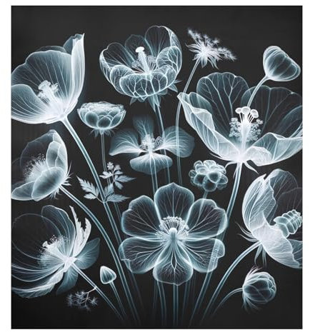 RPLIFE Xray Flowers Geschirrspüler Frontplatte Magnetabdeckung Kühlschrankmagnet Abdeckung Geschirrspüler Dekormagnet