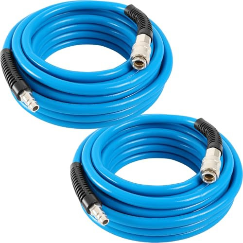 TECPO 2x Druckluftschlauch 10m Luftschlauch Pressluftschlauch Schlauch für Druckluft