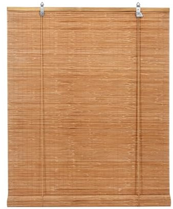X1NGFU Retro Bambusrollo Natürliche Bambus-Rollo Raffrollo,Holzrollo Jalousie,Schnurzugrollo,Sonnenschutz Sichtschutz Rollo Seitenzugrollo Für Fenster Türen,Anpassbar,Breite x Höhe (80cm x 220cm)