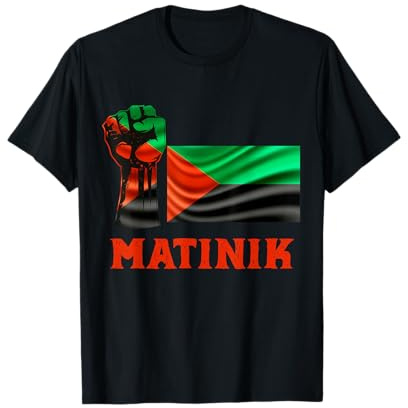 Drapeau Martinique Courage Honneur Et Respect Homme Femme T-Shirt