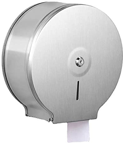 Kommerzieller Jumbo Toilettenpapierspender 27 x 26 x 11,8 cm Edelstahl Toilettenpapierhalter für Wandmontage, 228mm Rolle mit 2,5 Kern Papierhandtuchspender