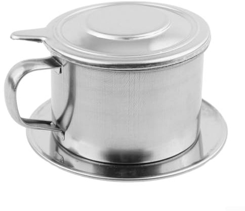VersaGenius Vietnamese Coffee Filter,Stainless Steel Vietnamese Coffee Pot Drip Infuse Cup Brewing Teapot+ Spoon