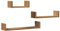 vidaXL Wandregale 3 STK. Artisan-Eiche Holzwerkstoff, Schweberegal, schwebendes Regal, Regale, Wandboard, Regal, Hängeregal, Regalbrett, CD-Regal