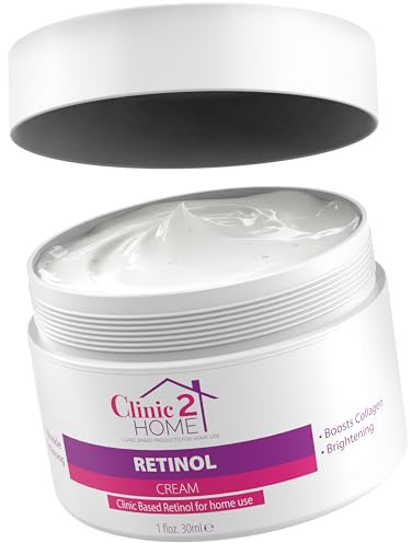 Clinic2Home Retinol Cream - 50g - Anti Wrinkle Night & Day Face Retinol Cream for Woman & Men Fast-Acting - Brighten Skin, Boost Collagen, Reduce Fine Lines & Firming Moisturiser for Face