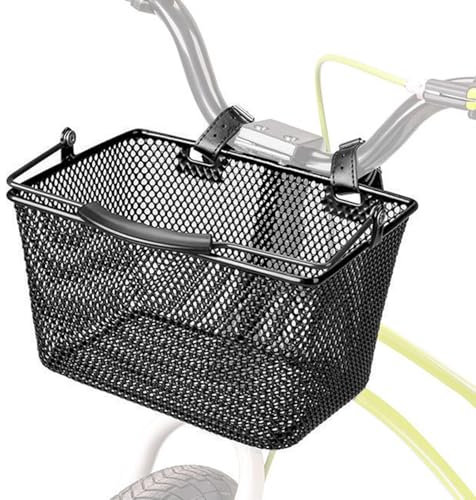 Metall Fahrradkorb Vorne | Vorderer Lenkerkorb Wasserdicht | Kinder Fahrradkorb Mit Griff | Fahrräder Lenkerkörbe | Abnehmbarer Fahrrad Aufbewahrungskorb | Fahrradzubehör Für Kinder