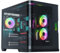 GAMEPOWER Warcry Vertex Curved Gaming PC Gehäuse, ATX Mid Tower, Desktop Computer Case Tempered Glass, Aquarium Stil, Inklusive 3X PWM ARGB Lüfter, mit netzteil 750W 80 Plus, Staubfilter, Schwarz