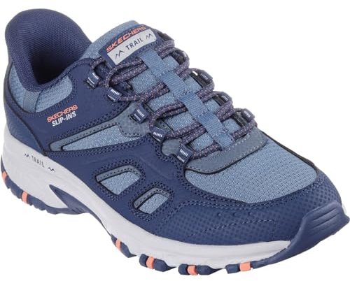 Skechers Damen Hillcrest Kamalino Wanderschuh, Marineblaue Synthetik-Textil-Korallenbesatz, 36 EU