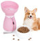 Shiergongli 2-in-1 Foldable Dog Water Bottle & Food Container – 600ml Portable Pet Dispenser with Bowl & Leakproof Valve, BPA-Free Travel Feeder for Puppy, Cat, Small Pets (Pink, 600ml+260ml)