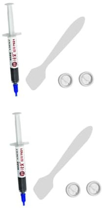 Angoily 2sets Thermal Paste Gpu Cpu Non-volatile Non-conductive Lower Thermal Resistance Fill Gaps Workmanship