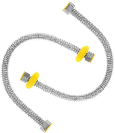 SOIMISS 2 Stück Edelstahlbalg Schlauch flexible Anschlüsse für Warmwasserbereiter edelstahlrohr wasserleitung durchlauferhitzer Wasserzuleitung 1/2 Zoll Wellwasser aus Edelstahl Silver