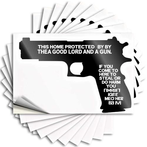 Hardhat-Sticker und Aufkleber, Heimsicherheit: Herr und Waffe, lustige Auto-Aufkleber (8 x 12 cm)