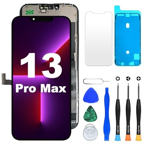 DIGI4U LCD for iPhone 13 Pro Max Screen Replacement, 6.7'' [True Tone][3D Touch][Small Notch] Screen for iPhone 13 Pro Max Display Digitizer Assembly, with Repair Tools for iPhone 13 Pro Max LCD