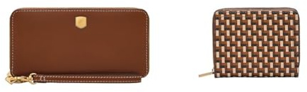FOSSIL Damen Lennox Braunes Leder und Logan Portemonnaie, Set