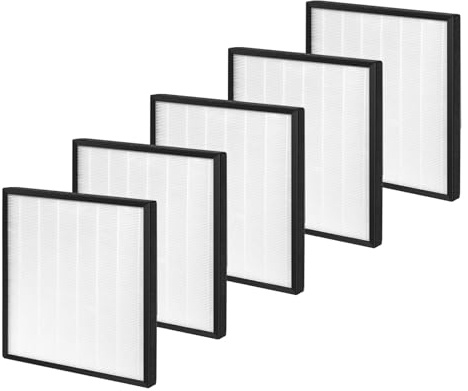Confezione da 5 filtri HEPA di ricambio per deumidificatore MeacoDry Arete One 10L e 12L e Arete TWO 12L deumidificatore e purificatore d'aria 2 in 1 (21 x 15,5 x 1 cm)