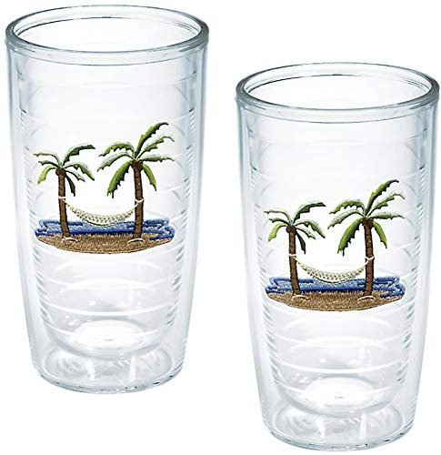 TERVIS Tumbler, 16-Ounce, Palm Trees and Hammock, 2-Pack