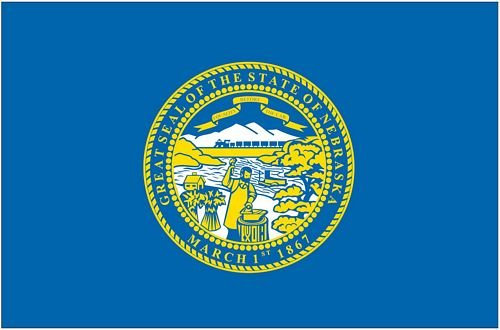 Autoaufkleber Sticker Fahne USA - Nebraska Flagge Aufkleber