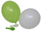 50 Luftballons je 25 hellgrün & weiß Qualitätsballons 27 cm Ø (Standardgröße B85)