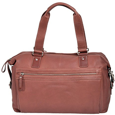 Shalimar Unisex Erwachsene Shalimar Tragetasche/Weekender aus Weichem Vollrindleder Ledertasche, Natur, 50x32x13 cm EU