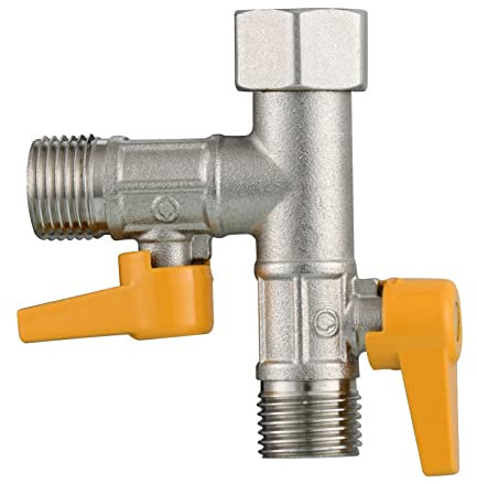 CIENCIA Vanne 3 Voie Raccord T 1/2 Douchette et Douche de Tête Bras de Douche Inverseur 3 Voies en Laiton Adaptateur Robinet Éteindre, DSF009