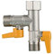 CIENCIA 3-Wege-Ventil T-Anschluss 1/2 Handbrause und Kopfbrause mit 3-Wege-Umsteller, Messing, Adapter für Wasserhahn, Abschalten DSF009