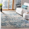 SAFAVIEH Zeitgenössische Teppich für Wohnzimmer, Esszimmer, Schlafzimmer - Madison Collection, Kurzer Flor, Grau und Blau, 122 X 183 cm