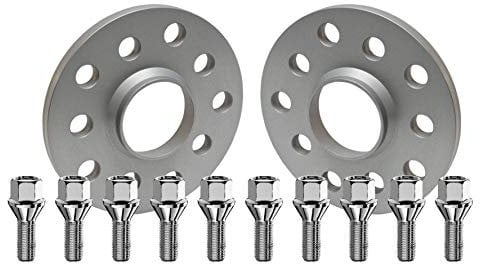 SCC Fahrzeugtechnik Distanzscheiben-Set 20mm (2x10mm) Silber eloxiert mit Radschrauben für BMW