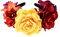 Winslet Blumen Stirnband Hochzeit Haarkranz Krone - Frauen Mädchen Blumenkranz Haare für Hochzeit Party (Rot Rose)