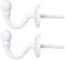 sourcing map 2pcs Curtain Tieback Hooks, Stainless Steel Tassel Curtain Screen Drapery Holder Window Door Holdback Wall Hook Clothes Holder, White