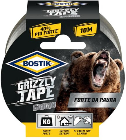 BOSTIK Grizzly Tape Nastro telato nero 10mt x 50mm