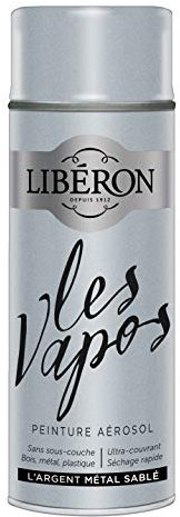 Libéron Peinture aérosol Les vapos, L'argent Sablé, 400ML