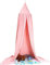 LINONI Baby Baldachin Betthimmel Chiffon Hängende Rund Moskitonetz für Babys Bett, Spielzelte, Kinderzimmer Höhe 240 cm Saumlänge 260cm (Rosa)