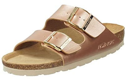 Rohde Damen, Frauen, Klassische Sandalen, Sandalen,Pantoletten,Sommerschuhe,Hausschuhe,Kork-fußbett,LACHS,37 EU / 4 UK