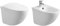 Spülrandloses hängendes Sanitärset Modell Flipper inklusive soft-close WC-Sitz